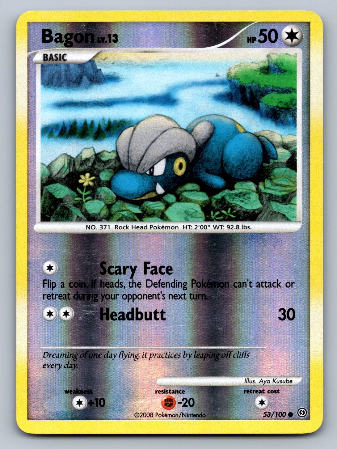Bagon 53/100 Colorless Reverse Holo Stormfront LP