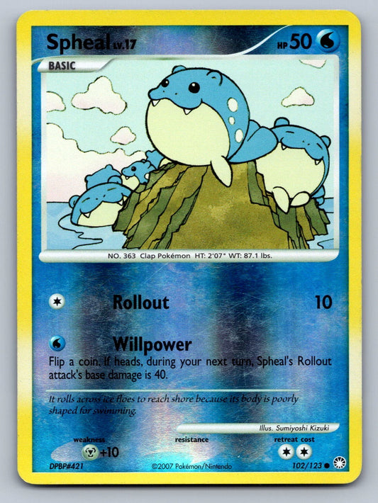Spheal 102/123 Water Reverse Holo Mysterious Treasures LP