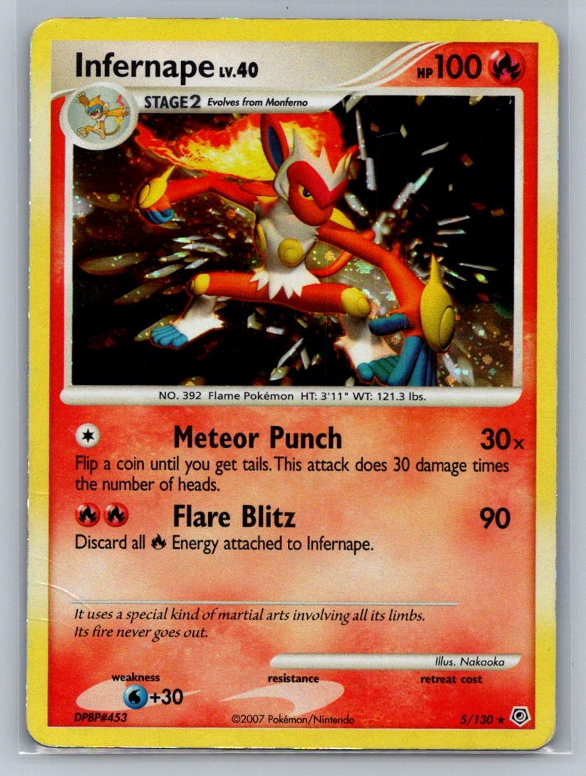 Infernape Holo Holo Rare 5/130 Diamond and Pearl MP