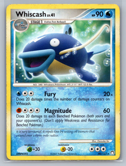 Whiscash Rare 40/123 Mysterious Treasures MP