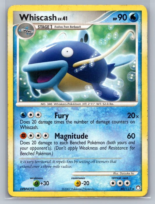Whiscash Rare 40/123 Mysterious Treasures MP
