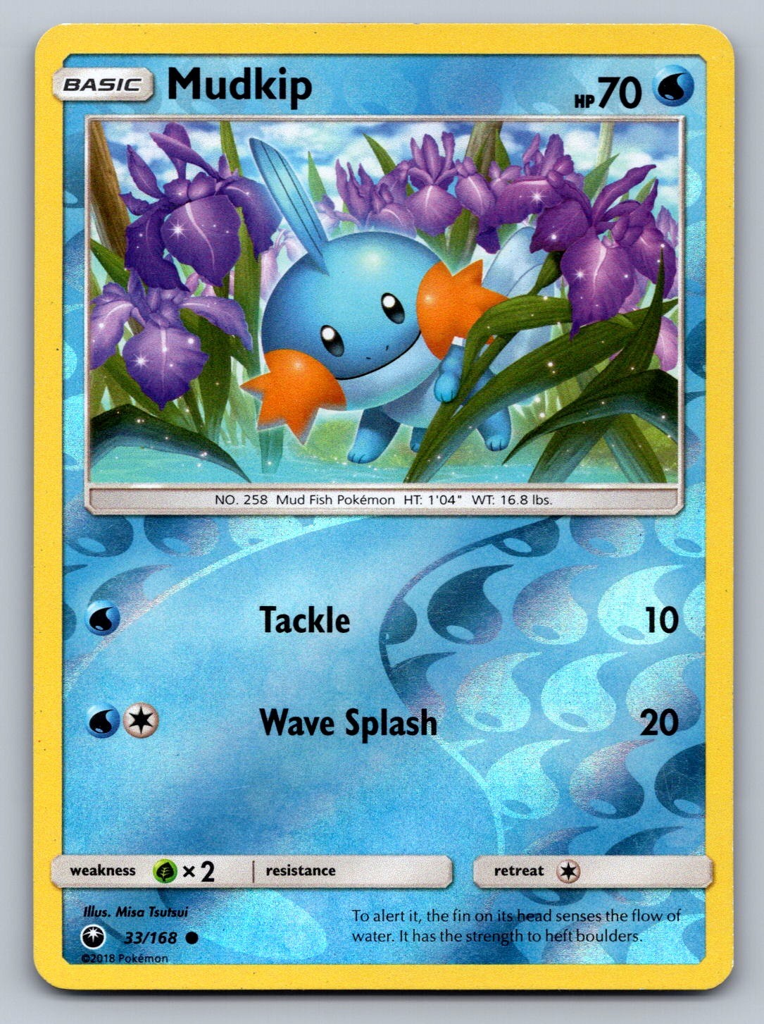 Mudkip (33) Reverse Holo Common 33/168 SM - Celestial Storm NM