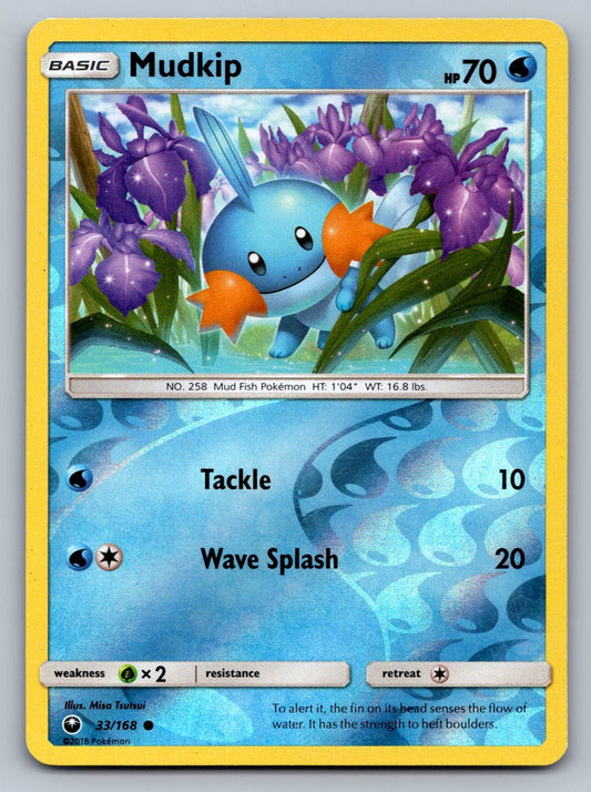 Mudkip (33) Reverse Holo Common 33/168 SM - Celestial Storm NM