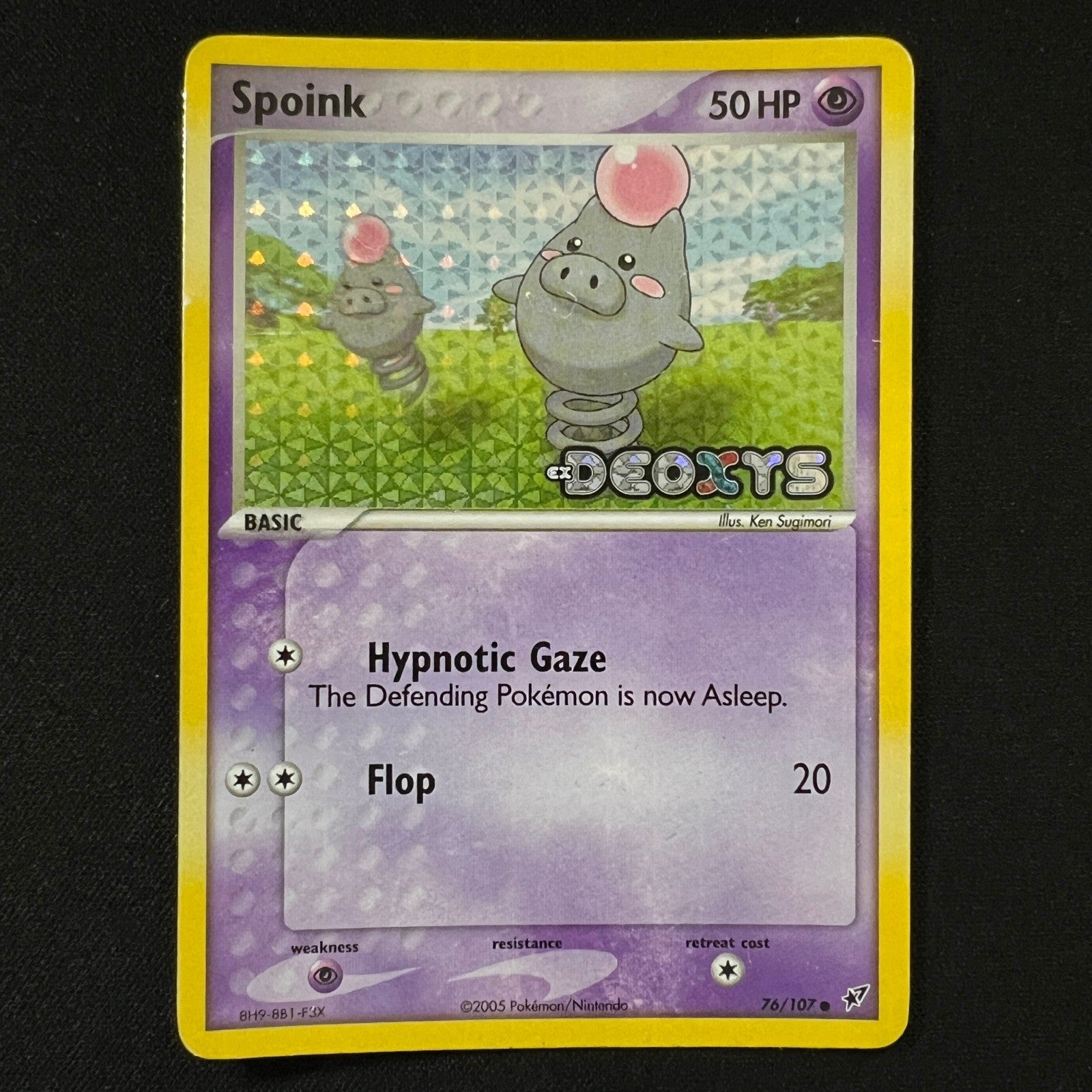 Spoink Reverse Holo Common 76/107 Deoxys LP