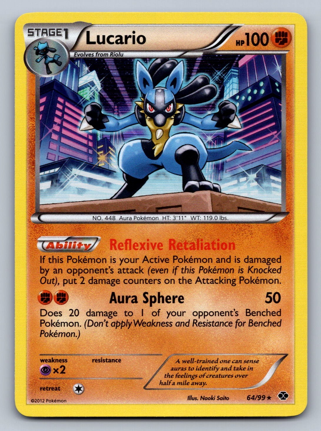 Lucario Holo Rare 64/99 Next Destinies NM