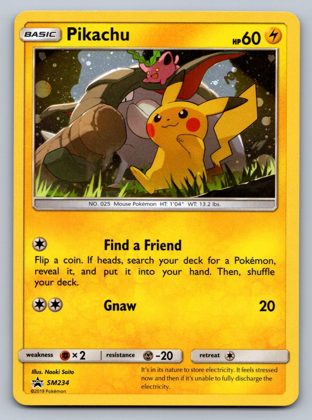 Pikachu - SM234 Lightning Holo SM Promos NM