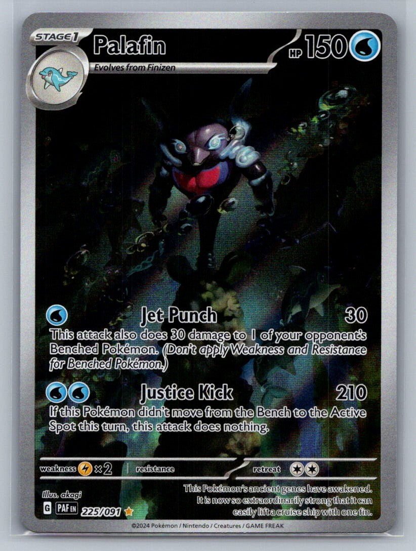 Palafin Holo Illustration Rare 225/091 SV: Paldean Fates NM