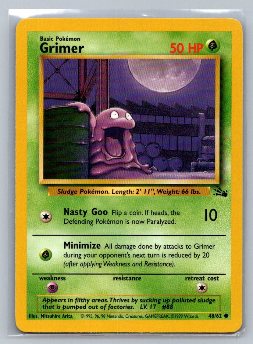 Grimer Unlimited Common 48/62 Fossil LP