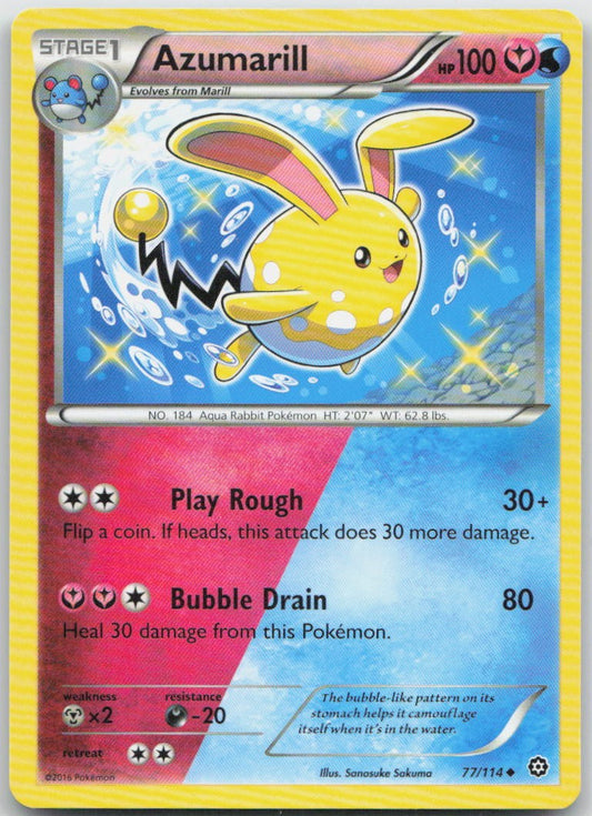 Azumarill Uncommon 77/114 XY - Steam Siege NM