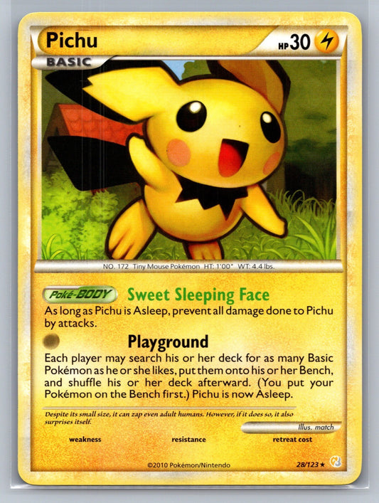 Pichu Rare 28/123 HeartGold SoulSilver NM