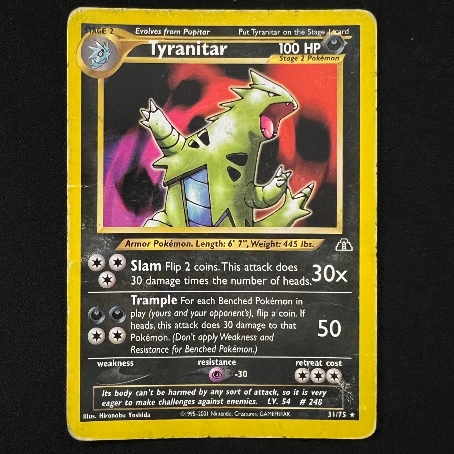 Tyranitar (31) Unlimited Rare 31/75 Neo Discovery HP