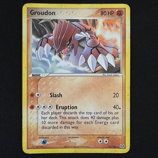 Groudon - 014/106 Regular Rare 14/106 Emerald MP