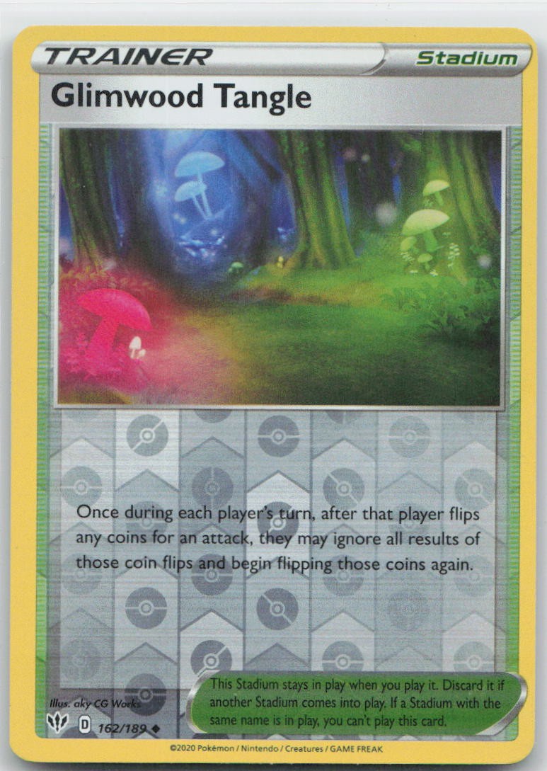 Glimwood Tangle Reverse Holo Uncommon 162/189 SWSH03: Darkness Ablaze NM