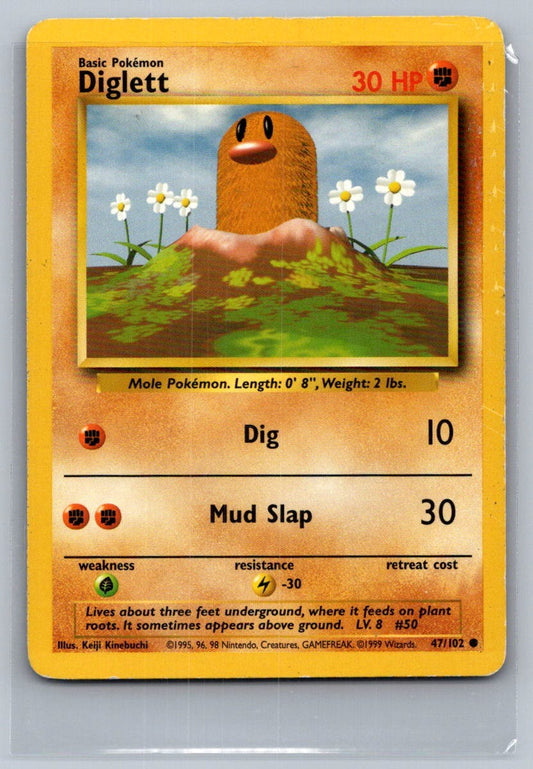 Diglett Common 047/102 Base Set LP
