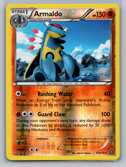 Armaldo Reverse Holo Rare 57/114 XY - Steam Siege NM