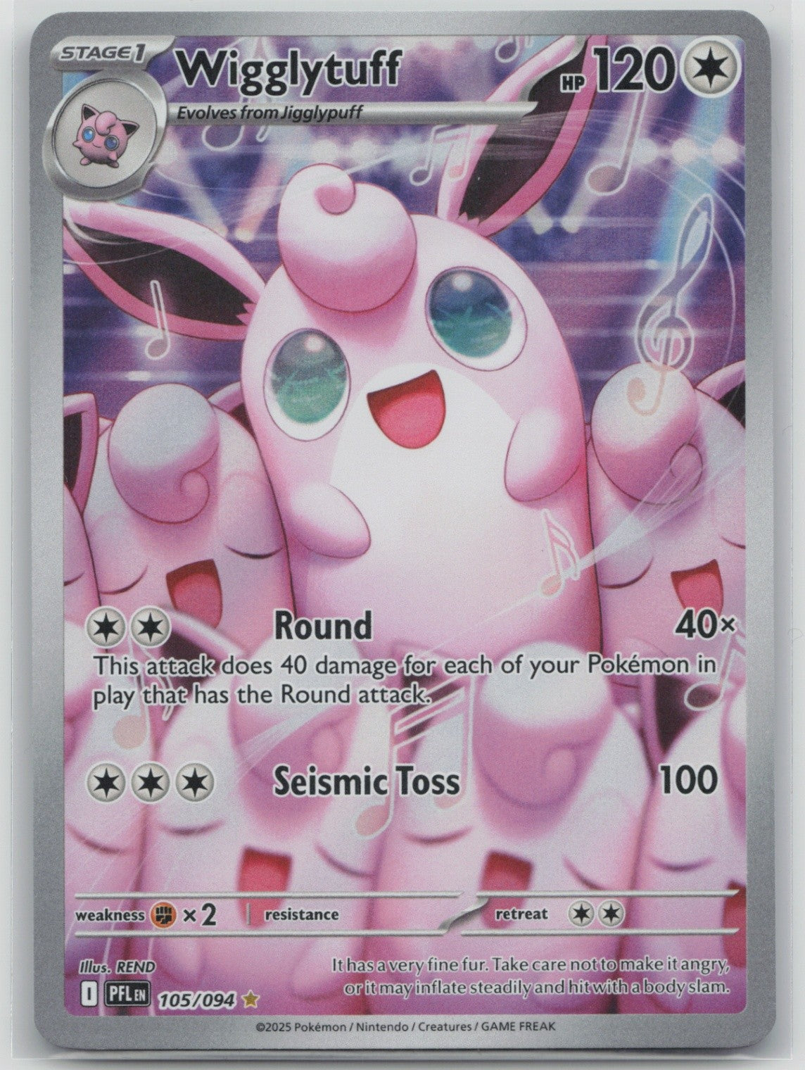Wigglytuff - Holo Illustration Rare 105/094 ME02: Phantasmal Flames NM
