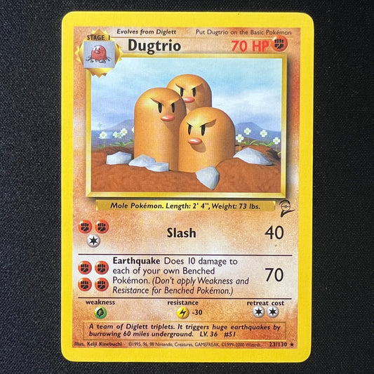 Dugtrio 23/130 –  2000 Base Set 2 Vintage Rare Pokemon Cards TCG LP