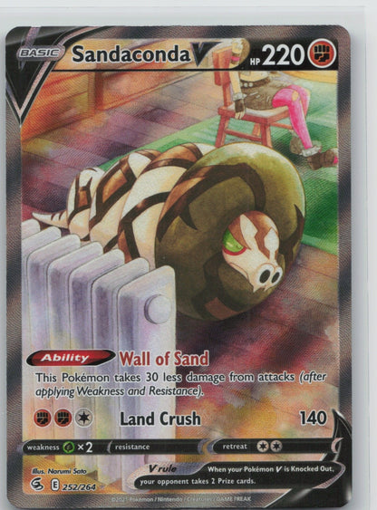 Sandaconda V (Alternate Full Art) Holo Ultra Rare 252/264 Fusion Strike NM