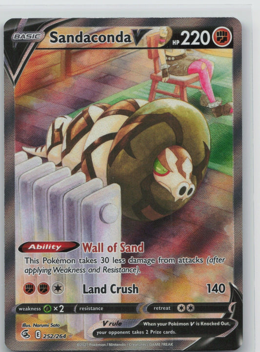 Sandaconda V (Alternate Full Art) Holo Ultra Rare 252/264 Fusion Strike NM