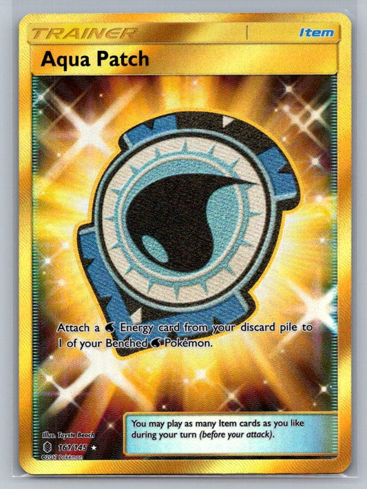 Aqua Patch (Secret) Holo Secret Rare 161/145 SM - Guardians Rising NM