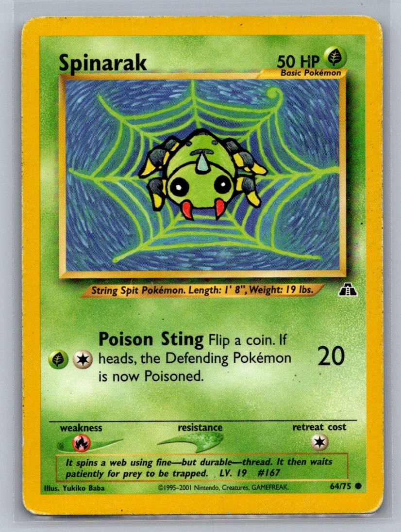 Spinarak Unlimited Common 64/75 Neo Discovery LP