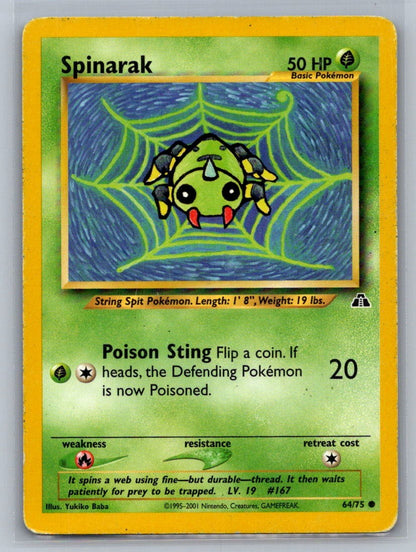 Spinarak Unlimited Common 64/75 Neo Discovery LP