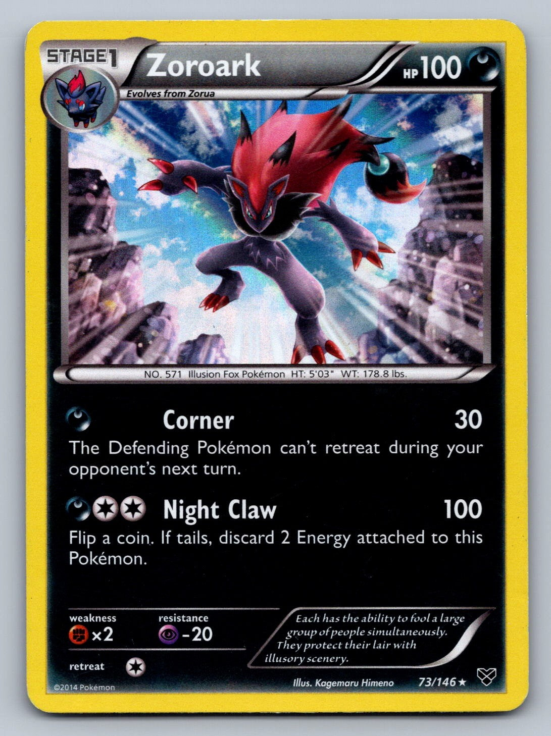 Zoroark 73/146 Darkness XY Base Set LP