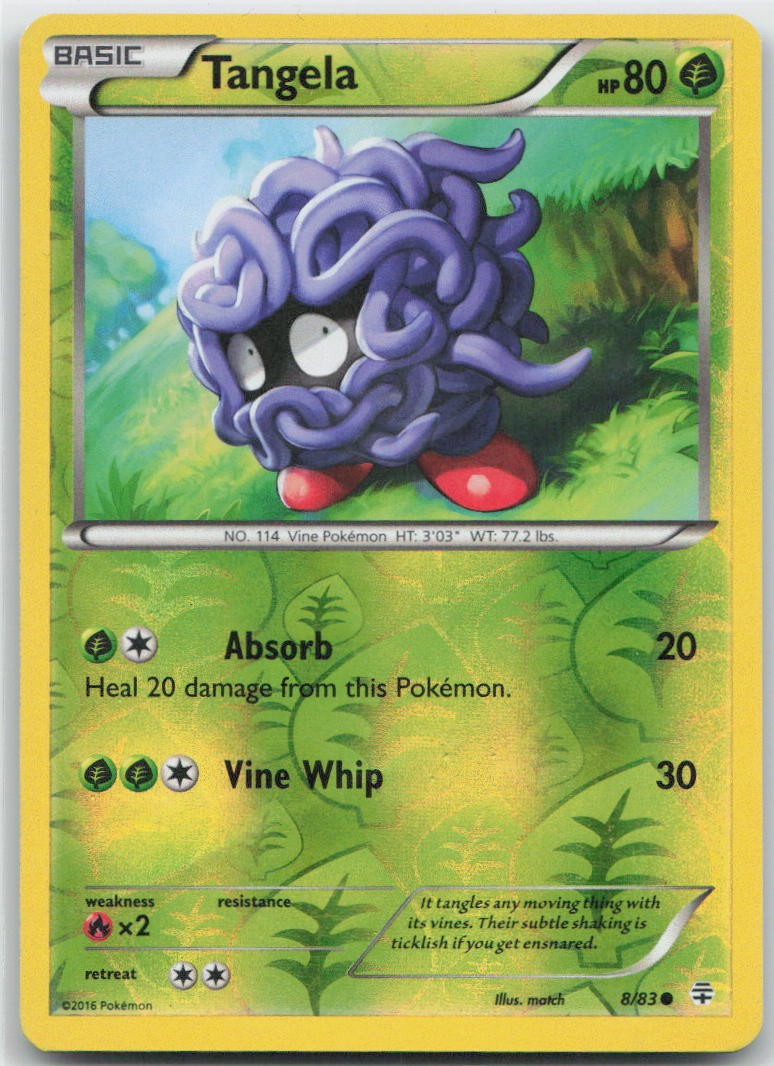 Tangela Reverse Holo Common 8/83 Generations NM