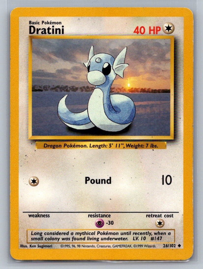 Dratini Uncommon 026/102 Base Set LP