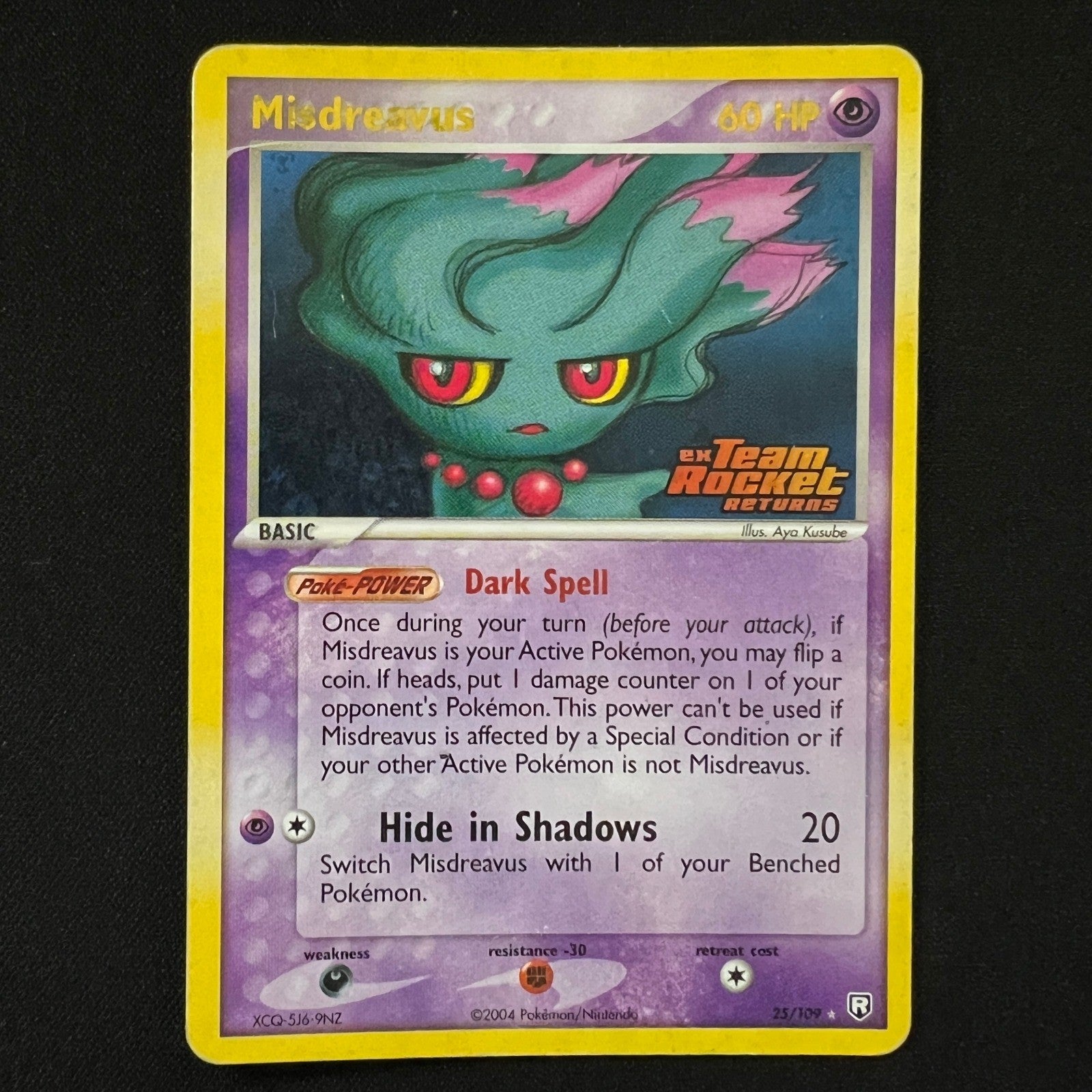 Misdreavus Reverse Holo Rare 25/109 Team Rocket Returns LP