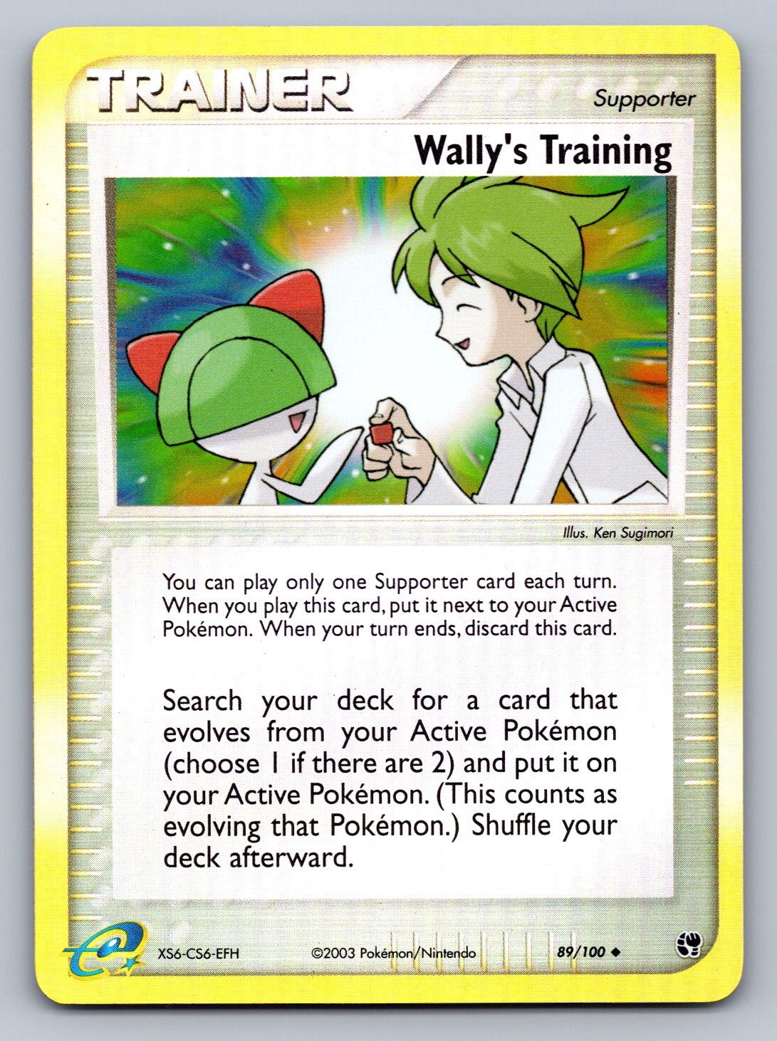 Wally's Training 89/100 Supporter Reverse Holo Sandstorm NM