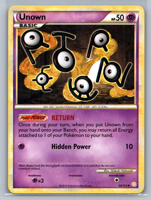 Unown (54) Uncommon 54/123 HeartGold SoulSilver LP