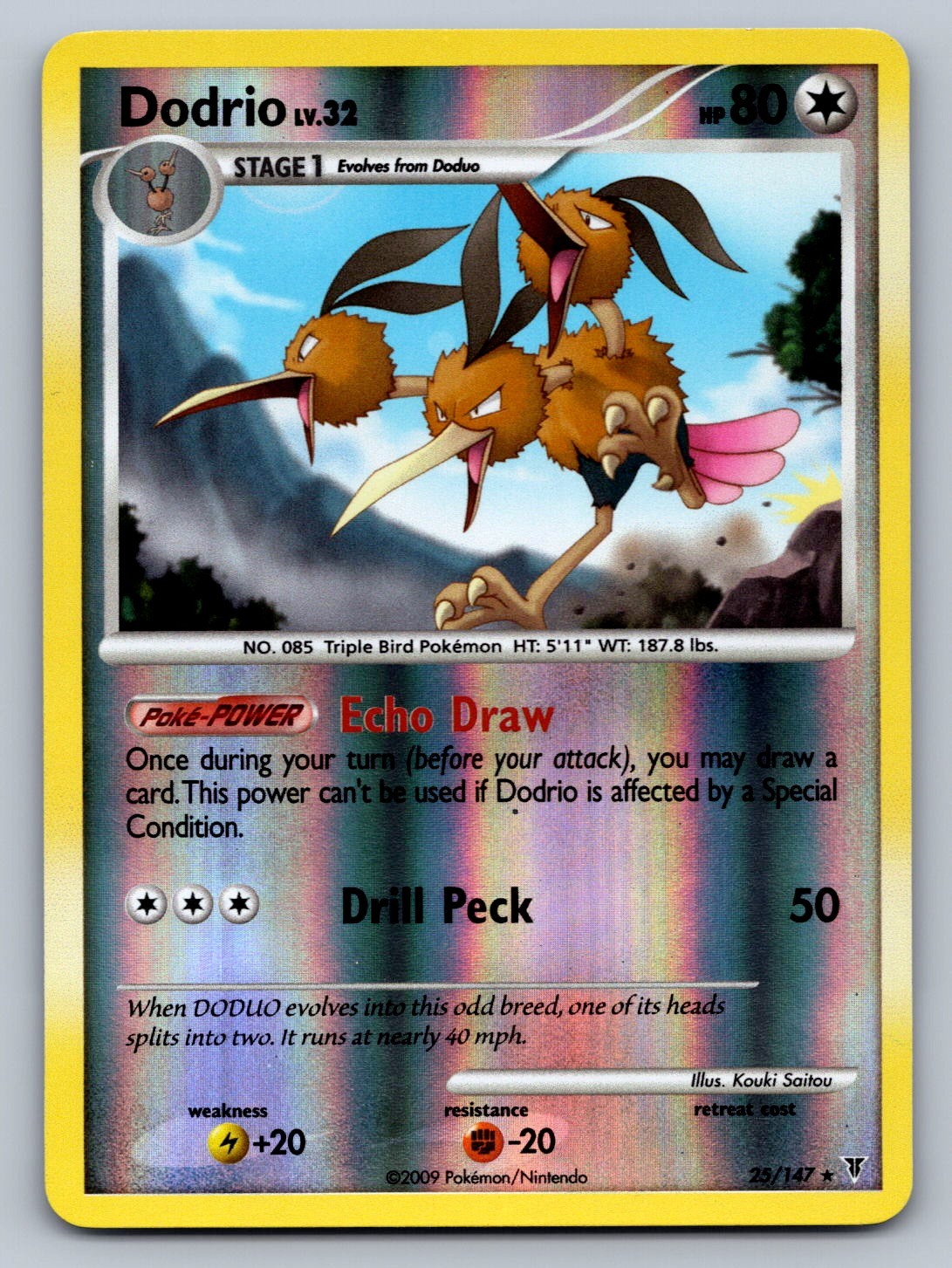 Dodrio Reverse Holo Rare 25 Supreme Victors NM