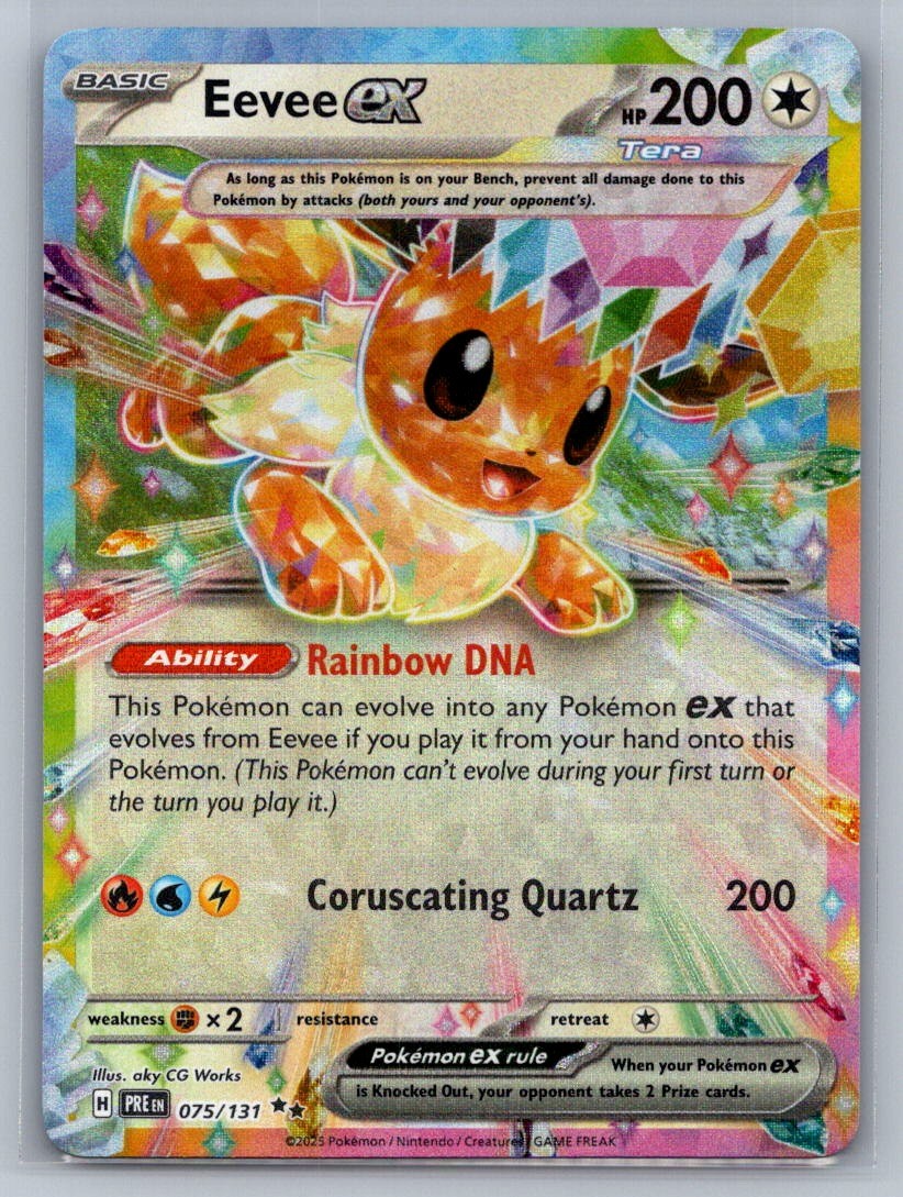 Eevee ex - Holo Double Rare 075/131 SV: Prismatic Evolutions NM