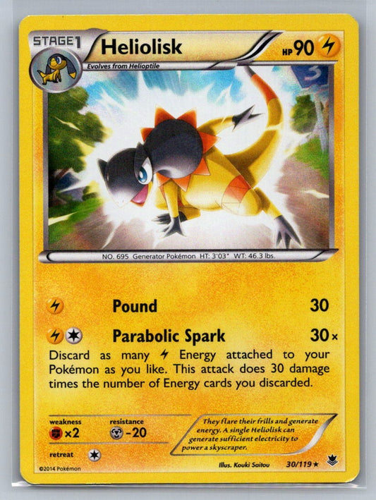 Heliolisk Holo Holo Rare 30/119 XY - Phantom Forces MP