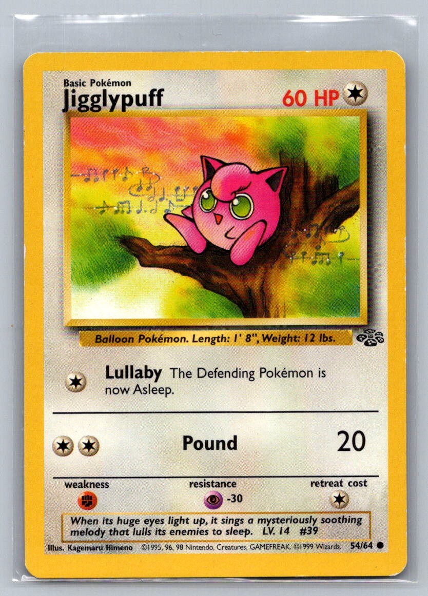 Jigglypuff Unlimited Common 54/64 Jungle LP