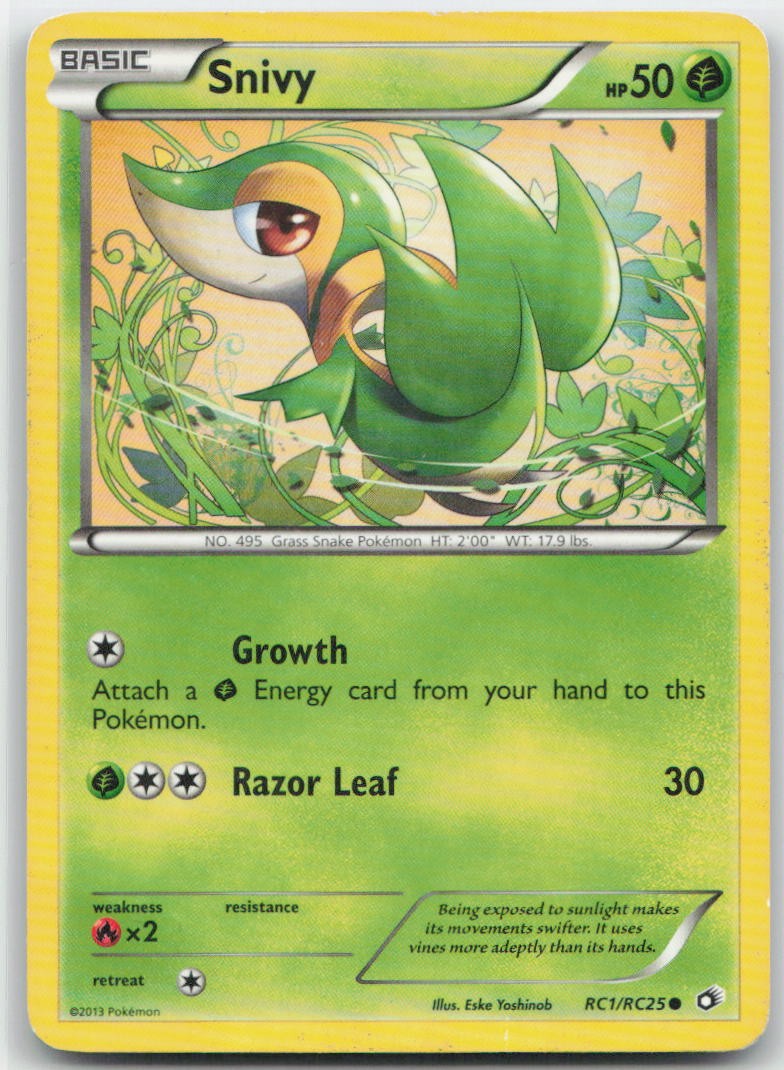 Snivy Holo Common RC1/RC25 Legendary Treasures: Radiant Collection LP