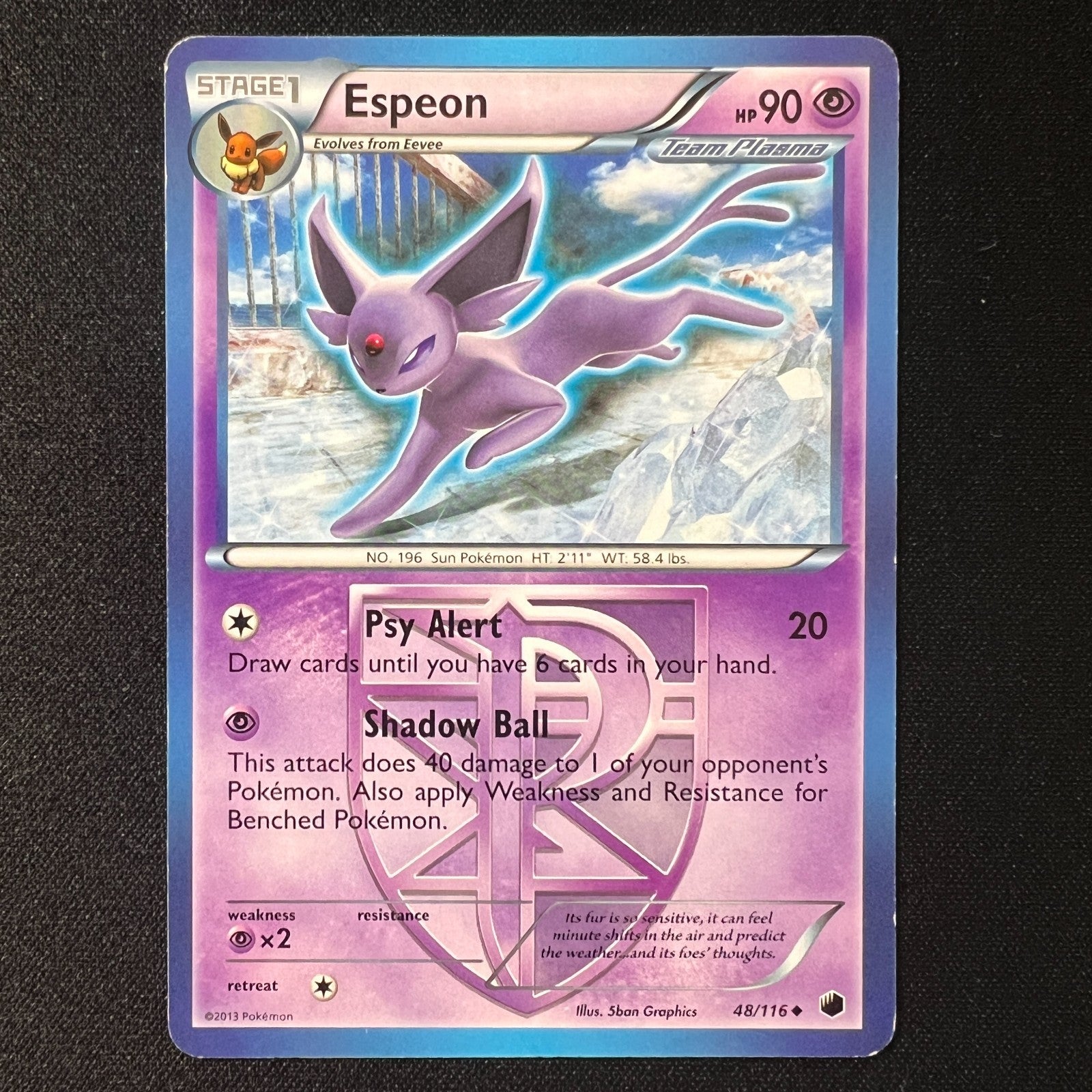 Espeon 48/116 | Team Plasma | Plasma Freeze Non Holo Pokemon TCG Card | LP