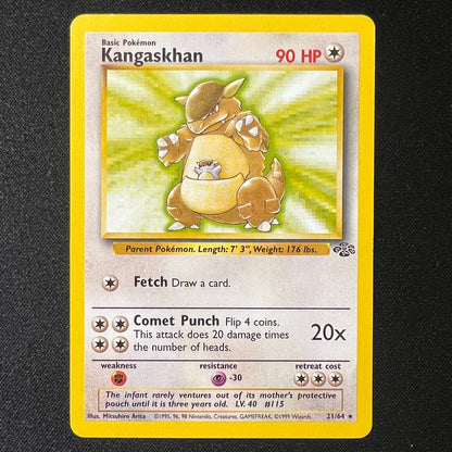 Kangaskhan - 21/64 - Jungle 1999 - Vintage WOTC Pokemon Cards TCG - LP