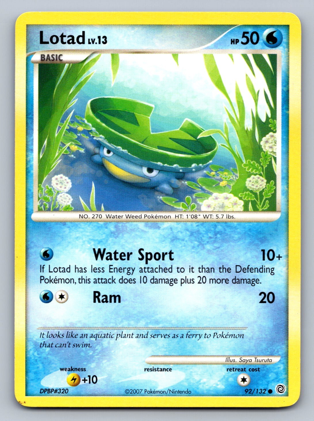 Lotad Common 92/132 Secret Wonders NM