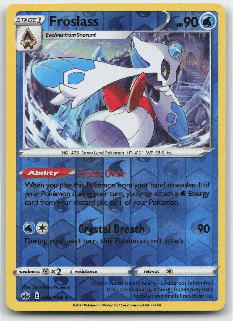 Froslass Reverse Holo Holo Rare 036/198 SWSH06: Chilling Reign NM