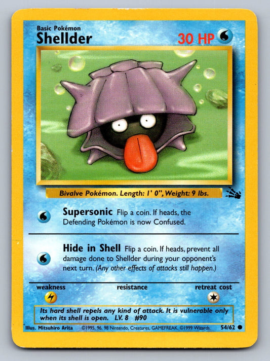 Shellder Unlimited Common 54/62 Fossil NM