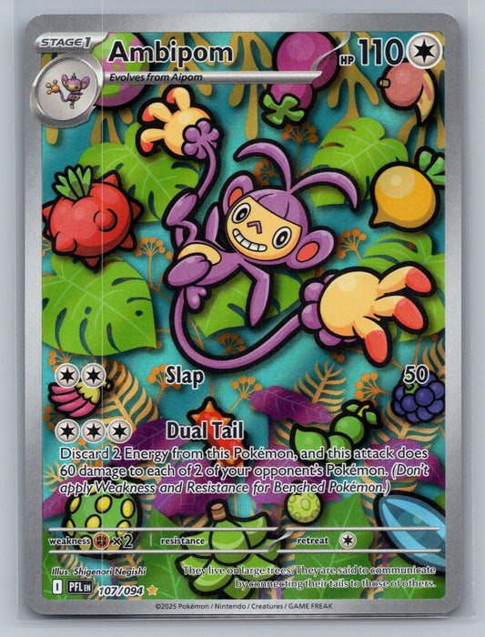 Ambipom - Holo Illustration Rare 107/094 ME02: Phantasmal Flames NM