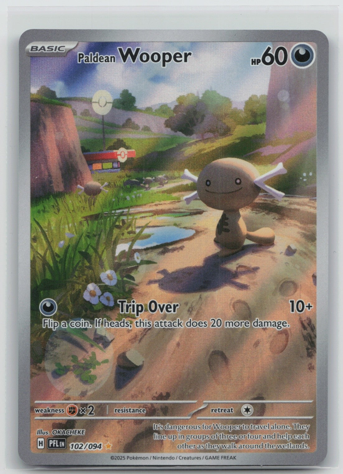 Paldean Wooper Holo Illustration Rare 102/094 ME02: Phantasmal Flames NM