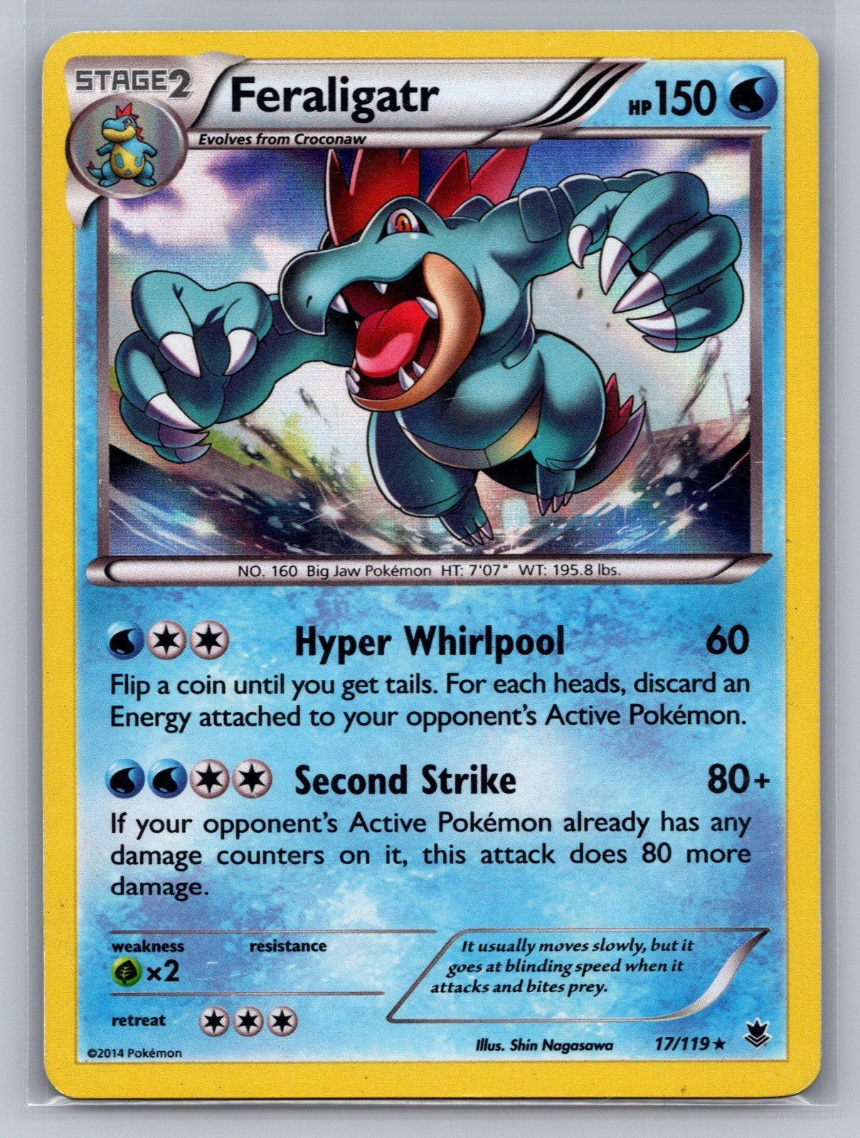 Feraligatr Holo Rare 17/119 XY - Phantom Forces LP