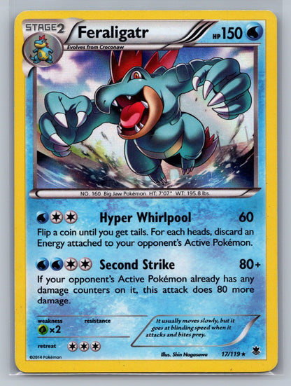 Feraligatr Holo Rare 17/119 XY - Phantom Forces LP