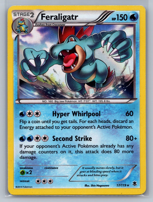 Feraligatr Holo Rare 17/119 XY - Phantom Forces LP