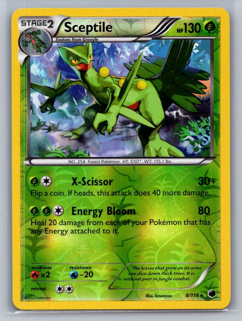 Sceptile Reverse Holo Holo Rare 8/116 Plasma Freeze LP