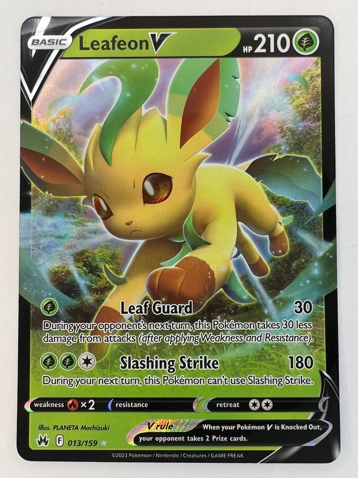 Leafeon V 013/159 - Crown Zenith Ultra Rare - Pokemon TCG NM
