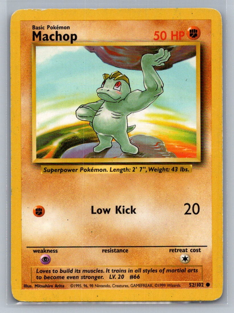 Machop Common 052/102 Base Set LP